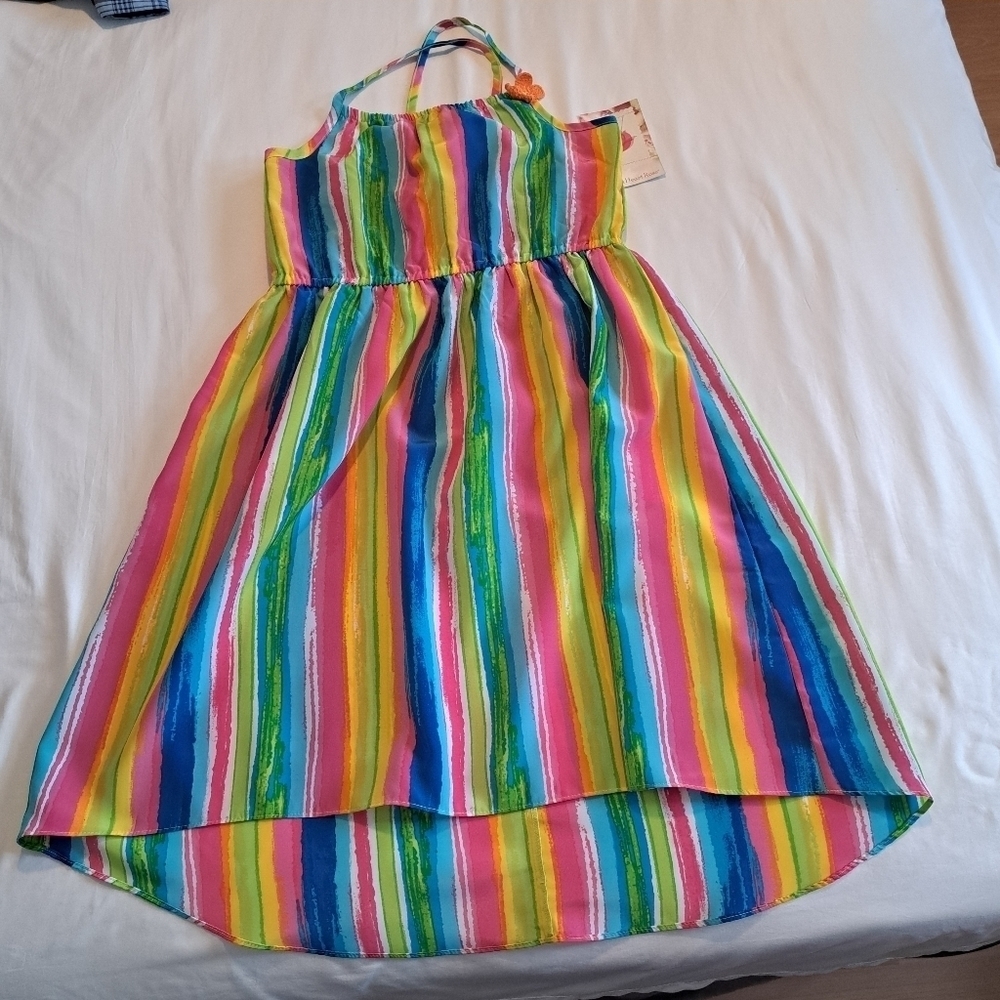 Sweet Heart Rose girls size 16 high low dress, pastel rainbow dress
